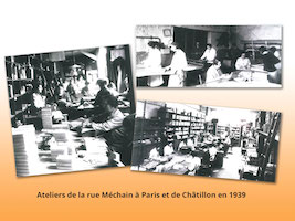 Ateliers Nathan de la rue Méchain à Paris et de Châtillon en 1939
