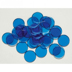 Maxi-jetons en plastique bleu