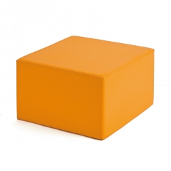 Pouf carré orange