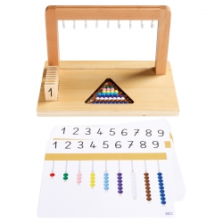 Porte-perles - Activités de 1 à 9 Montessori