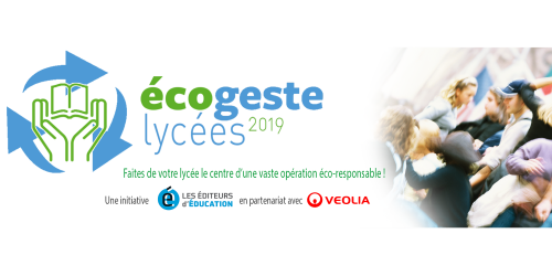 Opération écogeste lycée 2019, Nathan Editeurs Education et Veolia